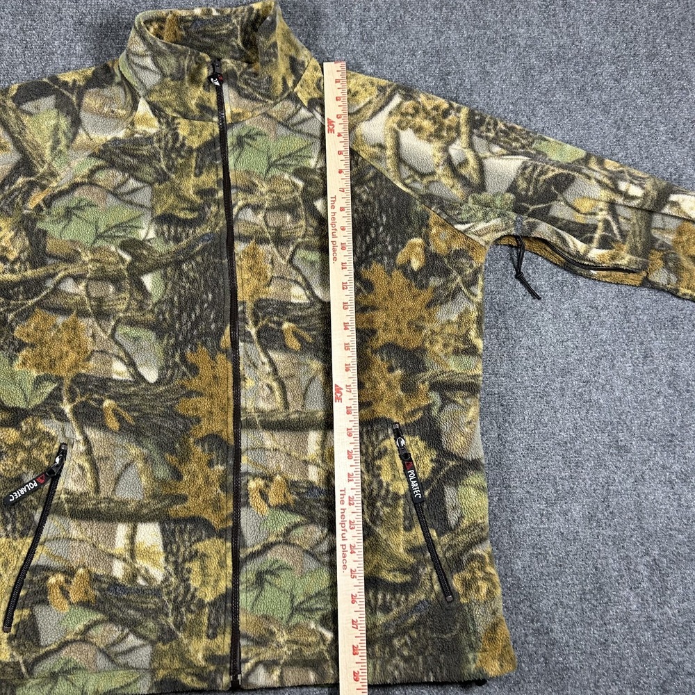 Cabela's Mens XL Real Tree Camo Fleece Full Zip Outdoor Hunting Jacket #2504 - Picture 8 of 10